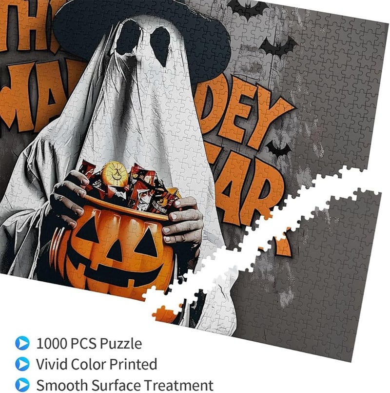 لغز قبعات ساحرة اليقطين فايا 1000 قطعة ديكور منزلي 29.5 × 19.7 بوصة - Image 2